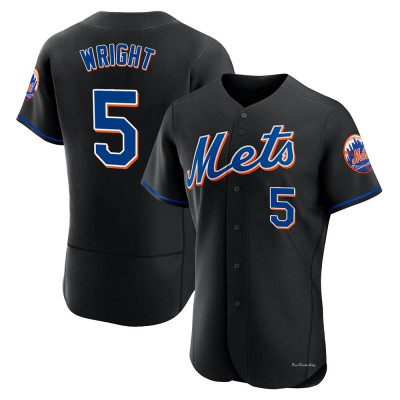 Men's David Wright New York Mets Authentic Black 2022 Alternate Jersey