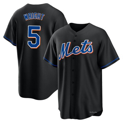 Men's David Wright New York Mets Replica Black 2022 Alternate Jersey