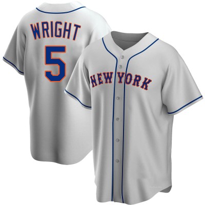 Men's David Wright New York Mets Replica Gray Road Jersey