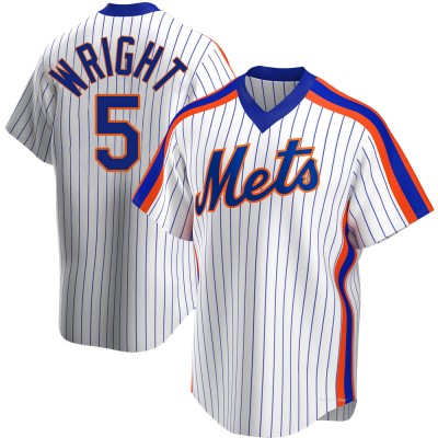 Men's David Wright New York Mets Replica White Home Cooperstown Collection Jersey