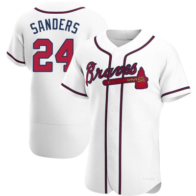 Men's Deion Sanders Atlanta Braves Authentic White Home Jersey