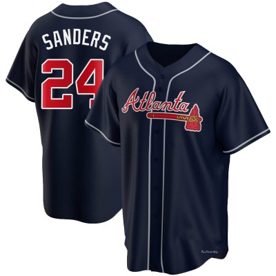 Men's Deion Sanders Atlanta Braves Replica Navy Alternate Jersey