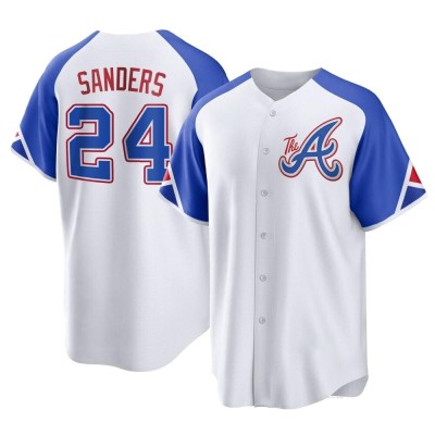 Men's Deion Sanders Atlanta Braves Replica White 2023 City Connect Jersey