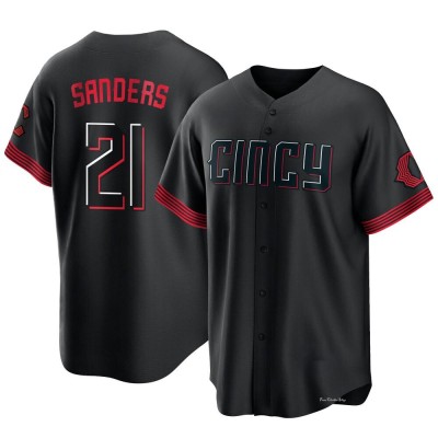 Men's Deion Sanders Cincinnati Reds Replica Black 2023 City Connect Jersey