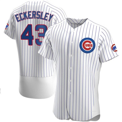 Men's Dennis Eckersley Chicago Cubs Authentic White Home Jersey