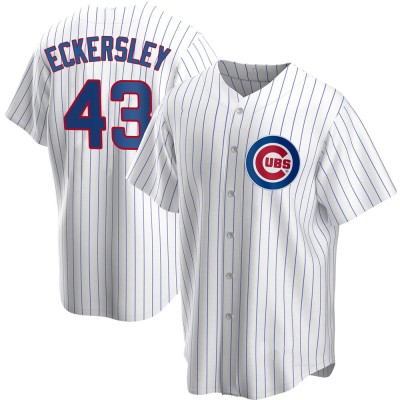 Men's Dennis Eckersley Chicago Cubs Replica White Home Jersey