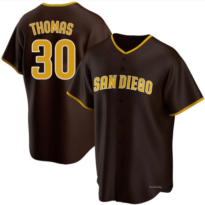 Men's Derrel Thomas San Diego Padres Replica Brown Road Jersey