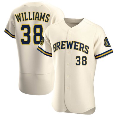 Men's Devin Williams Milwaukee Brewers Authentic Cream Home Jersey