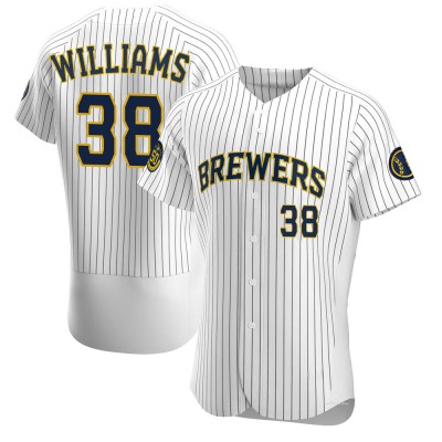 Men's Devin Williams Milwaukee Brewers Authentic White Alternate Jersey