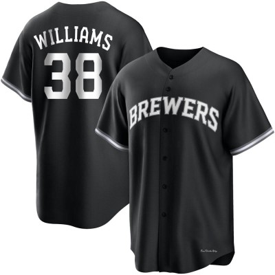 Men's Devin Williams Milwaukee Brewers Replica Black/White Jersey