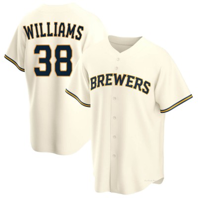 Men's Devin Williams Milwaukee Brewers Replica Cream Home Jersey