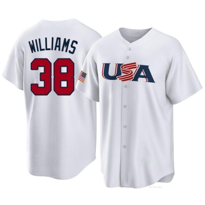 Men's Devin Williams Milwaukee Brewers Replica White USA Baseball 2023 World Baseball Classic Jersey