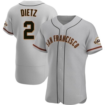 Men's Dick Dietz San Francisco Giants Authentic Gray Road Jersey