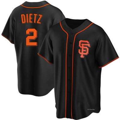 Men's Dick Dietz San Francisco Giants Replica Black Alternate Jersey