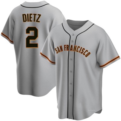 Men's Dick Dietz San Francisco Giants Replica Gray Road Jersey