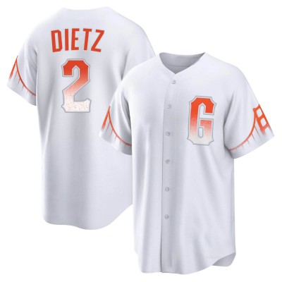 Men's Dick Dietz San Francisco Giants Replica White 2021 City Connect Jersey