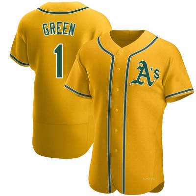 Men's Dick Green Oakland Athletics Authentic Gold Alternate Jersey