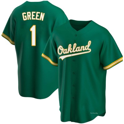 Men's Dick Green Oakland Athletics Replica Green Kelly Alternate Jersey