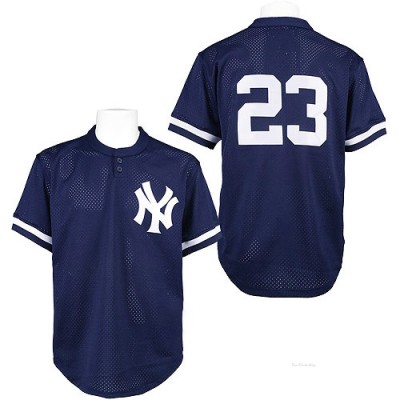 Men's Don Mattingly New York Yankees Authentic Blue 1995 Throwback Jersey