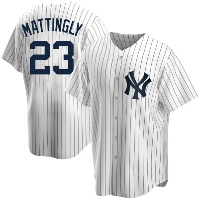 Men's Don Mattingly New York Yankees Replica White Home Jersey