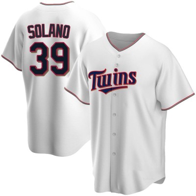 Men's Donovan Solano Minnesota Twins Replica White Home Jersey