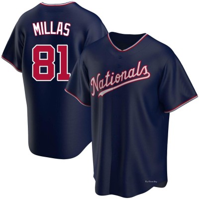 Men's Drew Millas Washington Nationals Replica Navy Alternate Jersey