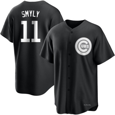 Men's Drew Smyly Chicago Cubs Replica Black/White Jersey