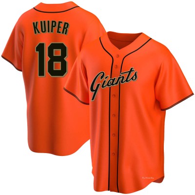 Men's Duane Kuiper San Francisco Giants Replica Orange Alternate Jersey