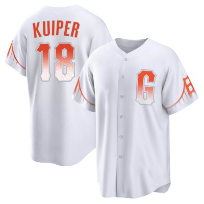 Men's Duane Kuiper San Francisco Giants Replica White 2021 City Connect Jersey