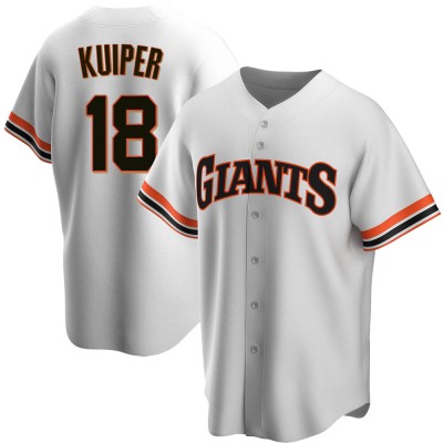 Men's Duane Kuiper San Francisco Giants Replica White Home Cooperstown Collection Jersey