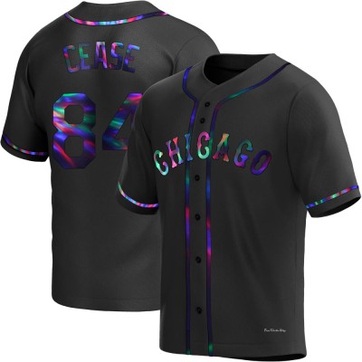 Men's Dylan Cease Chicago White Sox Replica Black Holographic Alternate Jersey