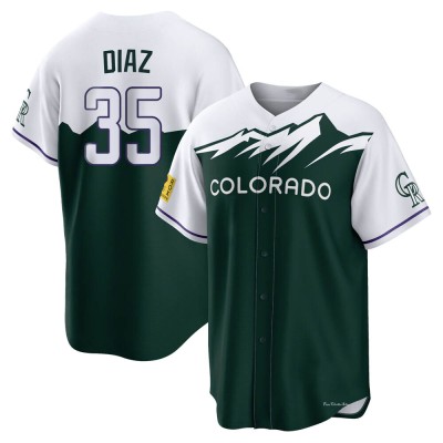 Men's Elias Diaz Colorado Rockies Replica Green 2022 City Connect Jersey