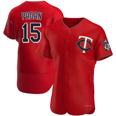 Men's Emilio Pagan Minnesota Twins Authentic Red Alternate Jersey