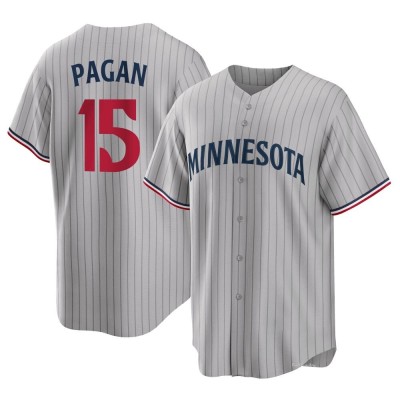 Men's Emilio Pagan Minnesota Twins Replica Gray Road Jersey