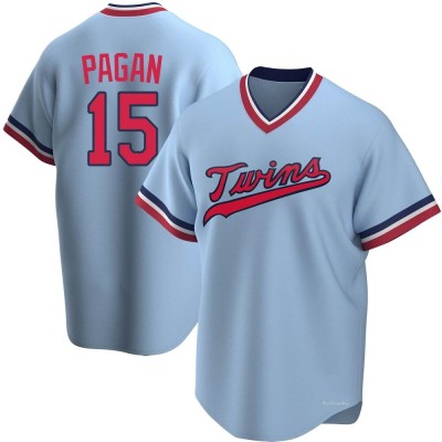 Men's Emilio Pagan Minnesota Twins Replica Light Blue Road Cooperstown Collection Jersey