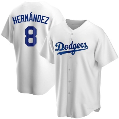 Men's Enrique Hernandez Los Angeles Dodgers Replica White Home Jersey