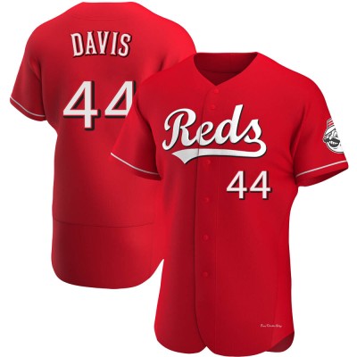 Men's Eric Davis Cincinnati Reds Authentic Red Alternate Jersey