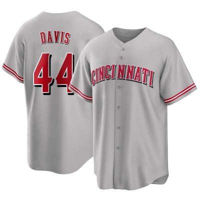 Men's Eric Davis Cincinnati Reds Replica Gray Road Jersey