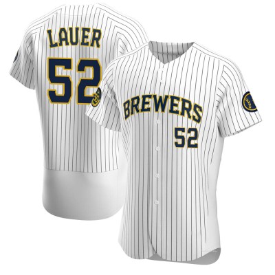 Men's Eric Lauer Milwaukee Brewers Authentic White Alternate Jersey