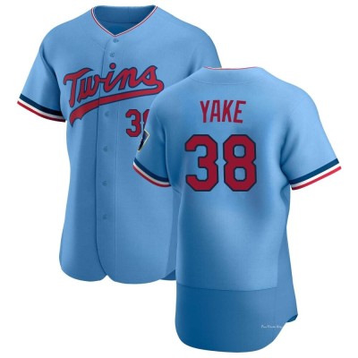 Men's Ernie Yake Minnesota Twins Authentic Light Blue Alternate Jersey