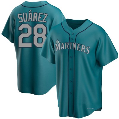 Men's Eugenio Suarez Seattle Mariners Replica Aqua Alternate Jersey