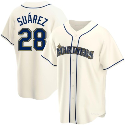 Men's Eugenio Suarez Seattle Mariners Replica Cream Alternate Jersey