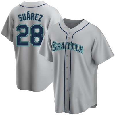 Men's Eugenio Suarez Seattle Mariners Replica Gray Road Jersey