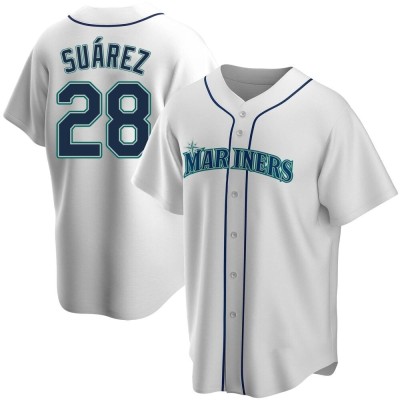 Men's Eugenio Suarez Seattle Mariners Replica White Home Jersey