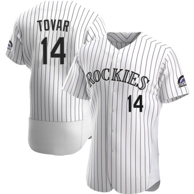 Men's Ezequiel Tovar Colorado Rockies Authentic White Home Jersey