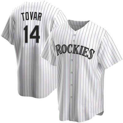 Men's Ezequiel Tovar Colorado Rockies Replica White Home Jersey