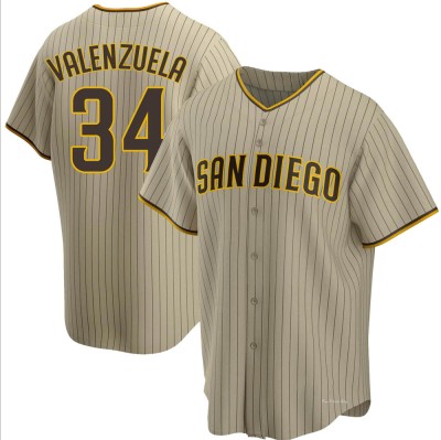 Men's Fernando Valenzuela San Diego Padres Replica Sand/Brown Alternate Jersey