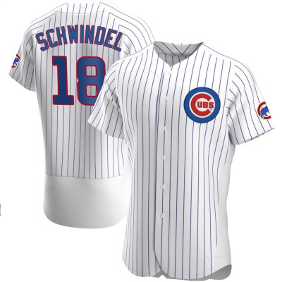 Men's Frank Schwindel Chicago Cubs Authentic White Home Jersey