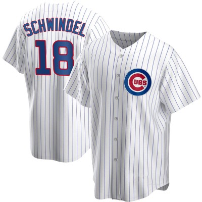 Men's Frank Schwindel Chicago Cubs Replica White Home Jersey