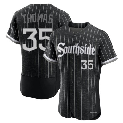 Men's Frank Thomas Chicago White Sox Authentic Black 2021 City Connect Jersey